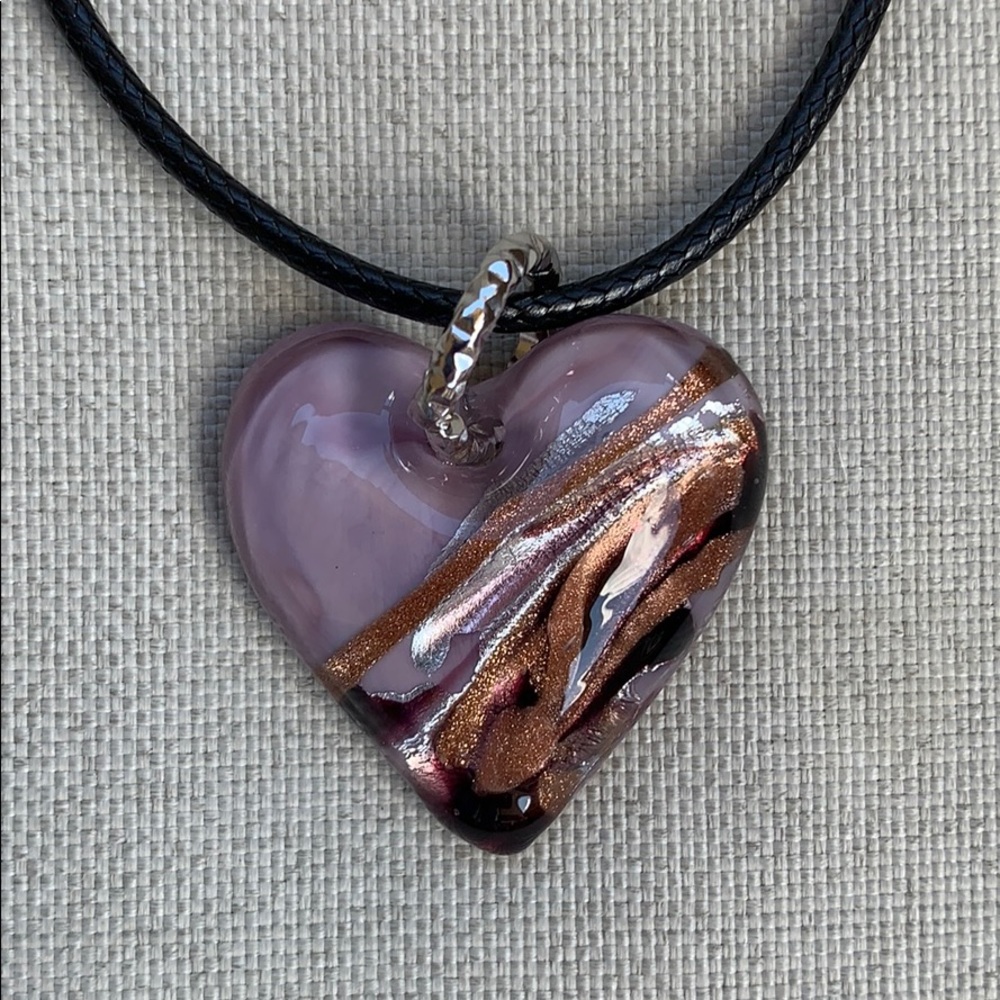 Murano glass heart necklace❤️❤️❤️